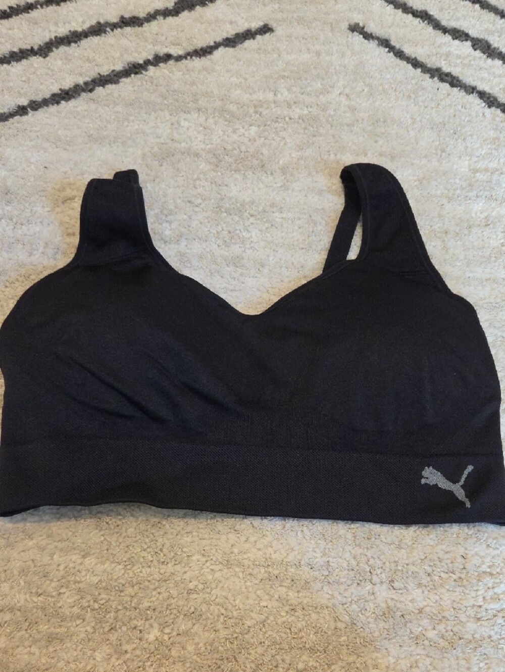 Puma Women's Seamless Sports Bra Set in Grey and Black - Picture 5 of 8